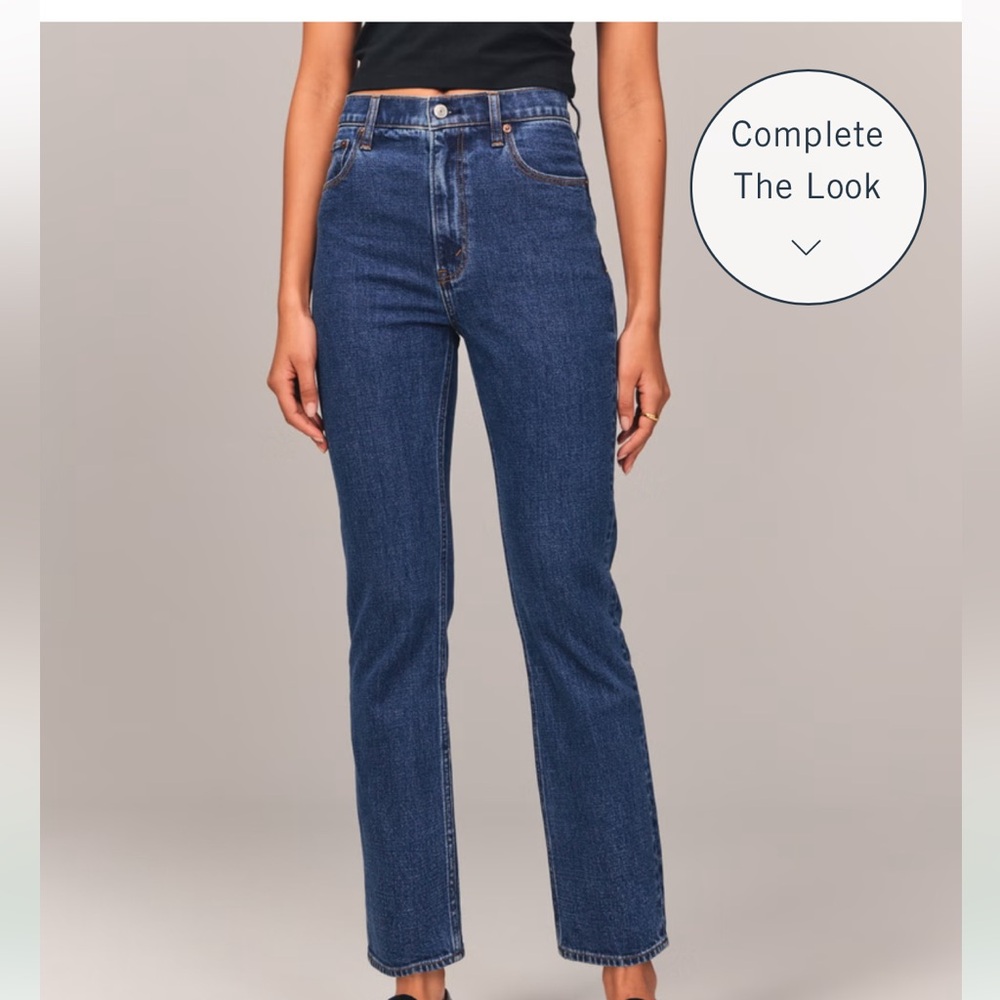 Abercrombie The Ankle Straight Ultra High Rise - Size 27 Long